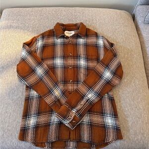 Corridor New York Size MEDIUM Brown Plaid Shirt